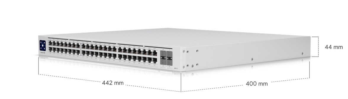 Ubiquiti USW Enterprise 48 PoE, L3, 2.5GbE, 802.3at PoE+ RJ45 ports, (4) 10G SFP+ ports, 720W