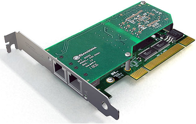 Sangoma A102D Dual Port T1/E1/J1 PCI Card w/EC HW