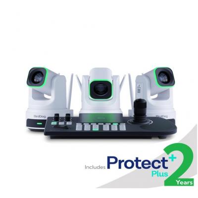 BirdDog X4 Ultra Bundle, 3x X4 Ultra PTZ Cameras with PTZ Keyboard Controller, White