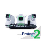 BirdDog X4 Ultra Bundle, 3x X4 Ultra PTZ Cameras with PTZ Keyboard Controller, White