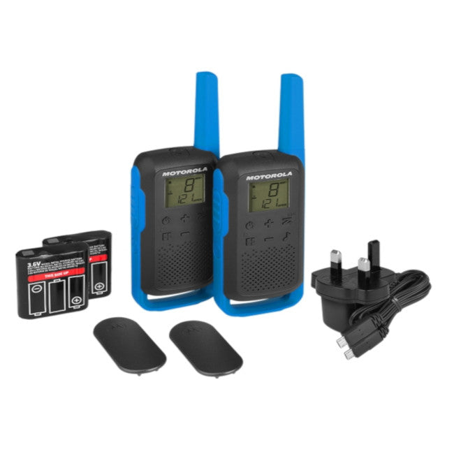 Motorola TALKABOUT T62 PMR446 Twin Pack Blue with Charger