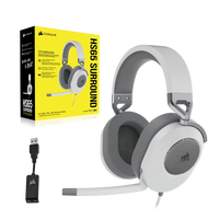 CORSAIR HS65 GAMING HEADSET WHITE WIRED