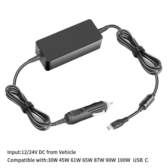 CoreParts USB-C Car Charger 100W 5V2A-20V5A USB PD3.0