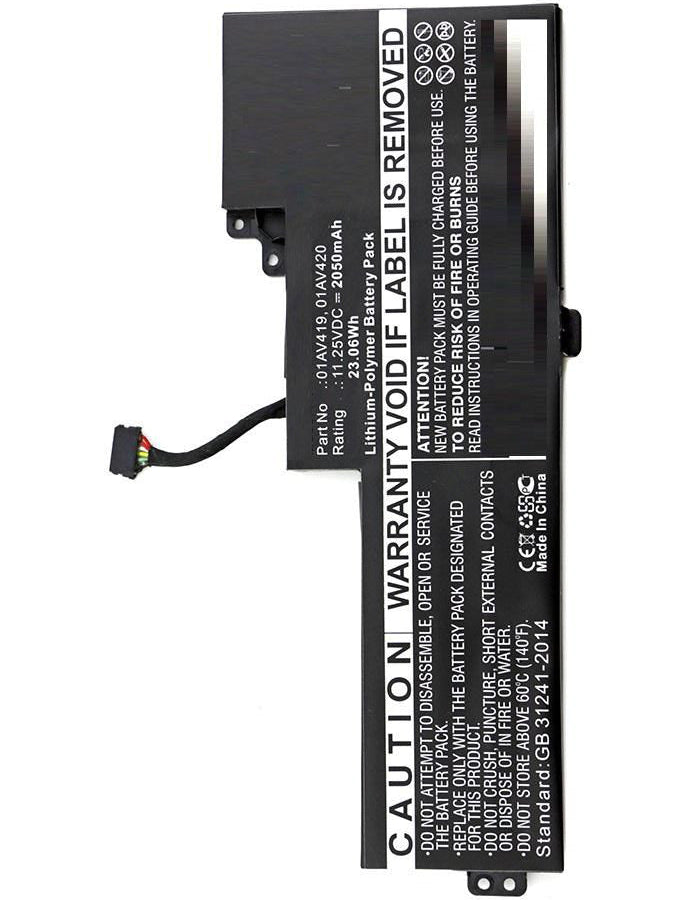 CoreParts Laptop Battery for Lenovo 22.80Wh Li-Pol 11.4V 2000mAh Black, ThinkPad T470, ThinkPad T470 20HD002TCD, ThinkPad T470 20HDA003CD
