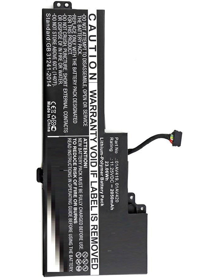 CoreParts Laptop Battery for Lenovo 22.80Wh Li-Pol 11.4V 2000mAh Black, ThinkPad T470, ThinkPad T470 20HD002TCD, ThinkPad T470 20HDA003CD