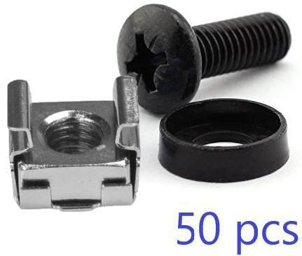 Lanview M6 Cage Nut Set and Mounting Screws (50pcs)