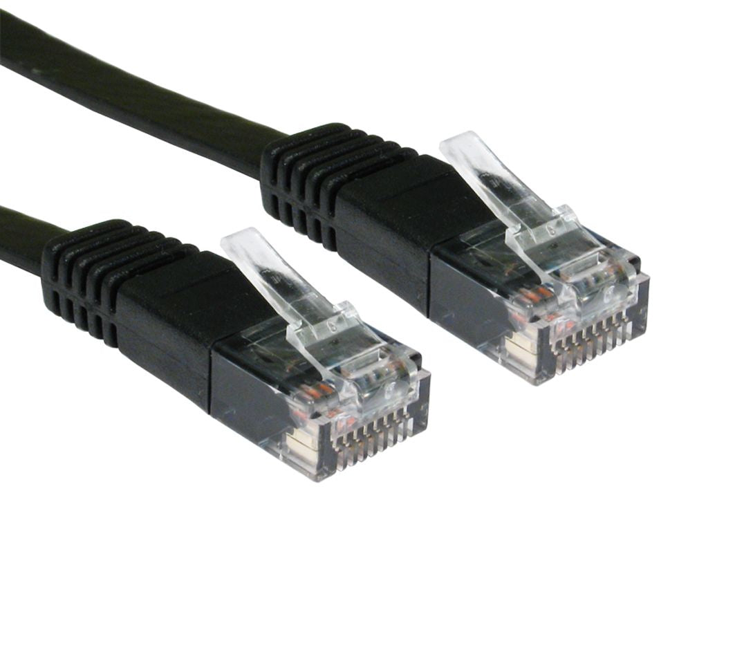 CDL 2m Cat5e Flat Patch Cable Blac