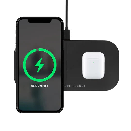 OUR PURE PLANET 15W DUAL WIRELESS CHARGING PAD