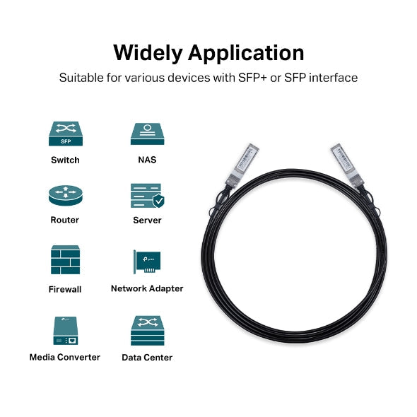TP-LINK 3M DIR ATT SFP+ CABLE 10 GB CONN