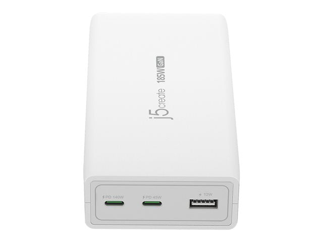 J5CREATE 185W GAN PD 3.1 USB-C 3-PORT CH