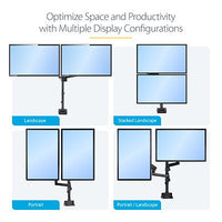 StarTech DESK MOUNT DUAL MONITOR ARM - 32IN VESA