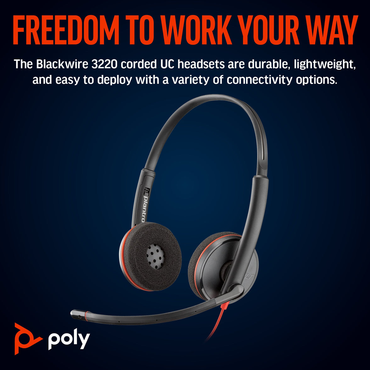 Poly Blackwire 3220, USB-C