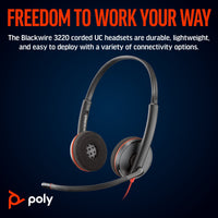 Poly Blackwire 3220, USB-C