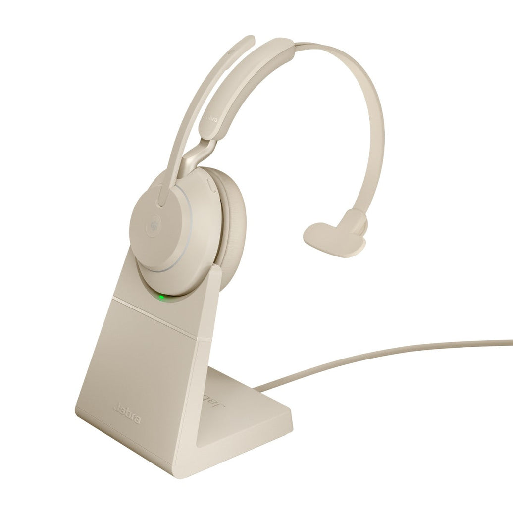 Jabra Evolve2 65 Link380a MS Mono Stand Beige