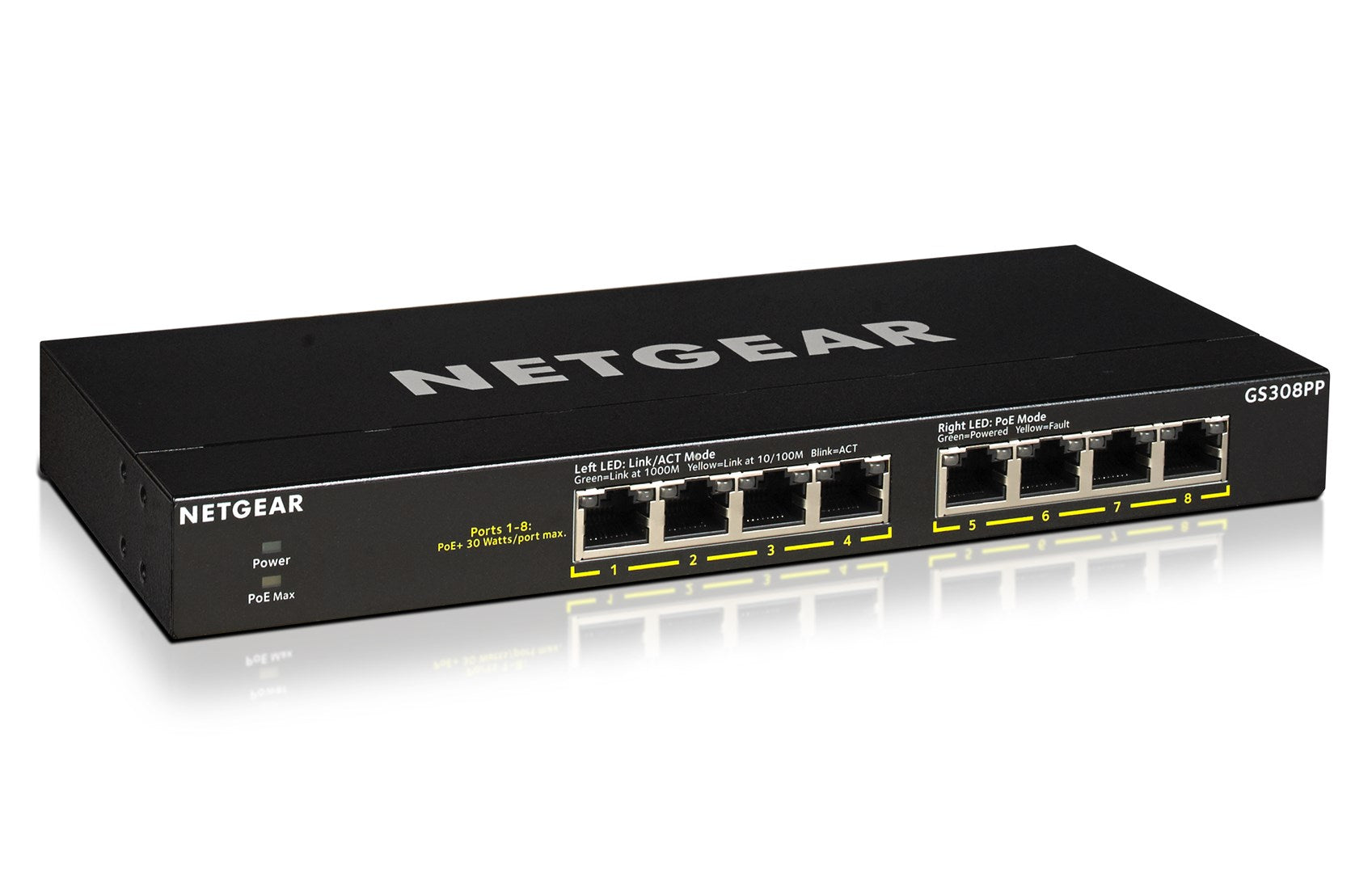 Netgear 8 Port Gigabit Unmanaged PoE+ Switch 83W