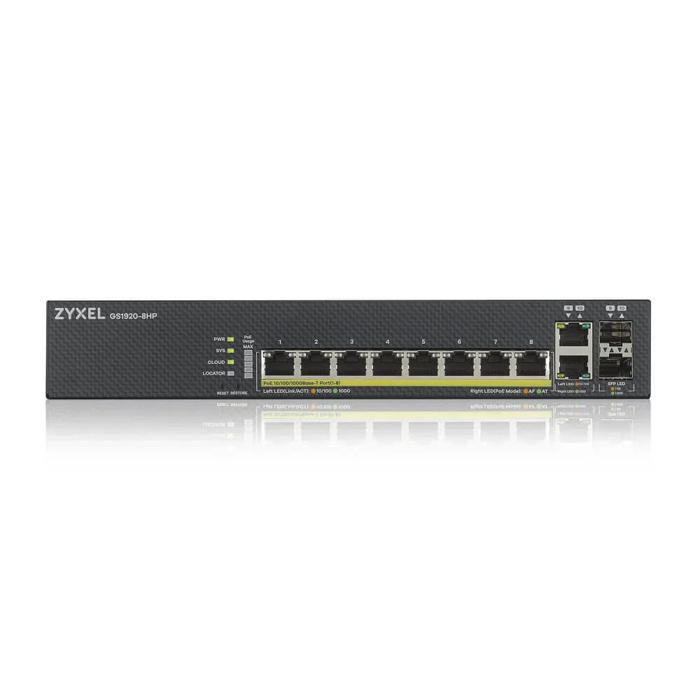 GS1920-8HPV2 10 PORT SMART MANAGED SWITCH