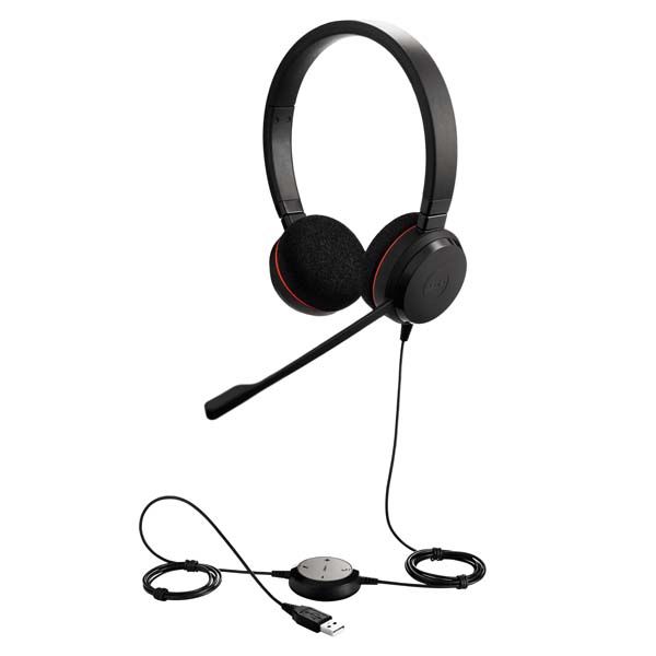 Jabra Corded stereo headset f/ VoIP softphone, USB