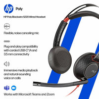 Poly Stereo, 20 Hz–20 kHz, 3.5 mm + USB-C, (BULK), WW