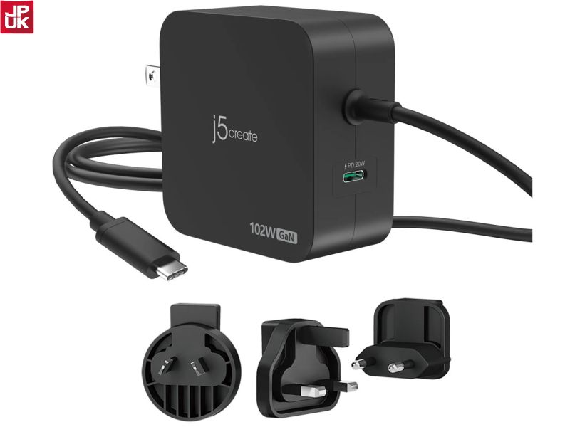 J5CREATE 102W GAN PD USB-C 2-PT CHARGER