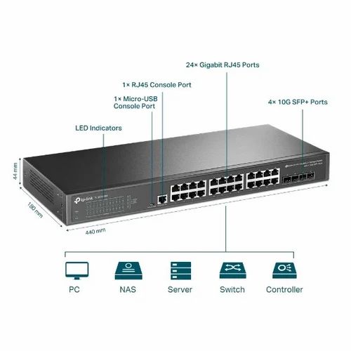 TP-Link JetStream 10-Port Gigabit Switch 8-Port PoE+