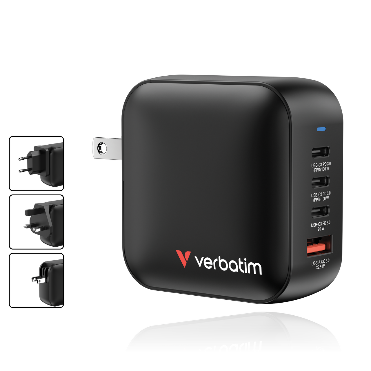 Verbatim MINI GAN Charger 100W 4 port