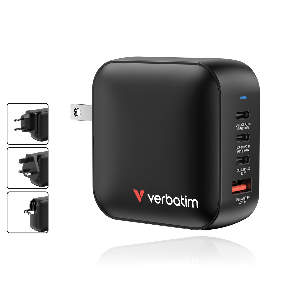 Verbatim MINI GAN Charger 100W 4 port