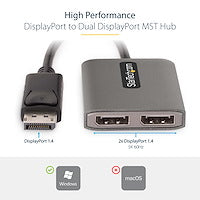 StarTech 2-PORT DISPLAYPORT MST HUB DUAL 4K 60HZ