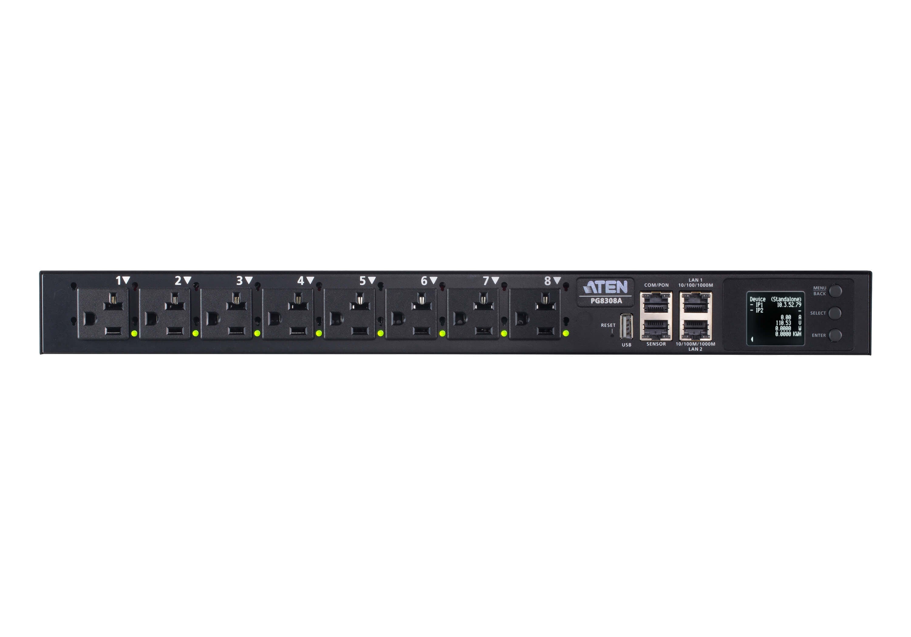 32A 8-OUTLET 1U OUTLET-MET & SWITCH