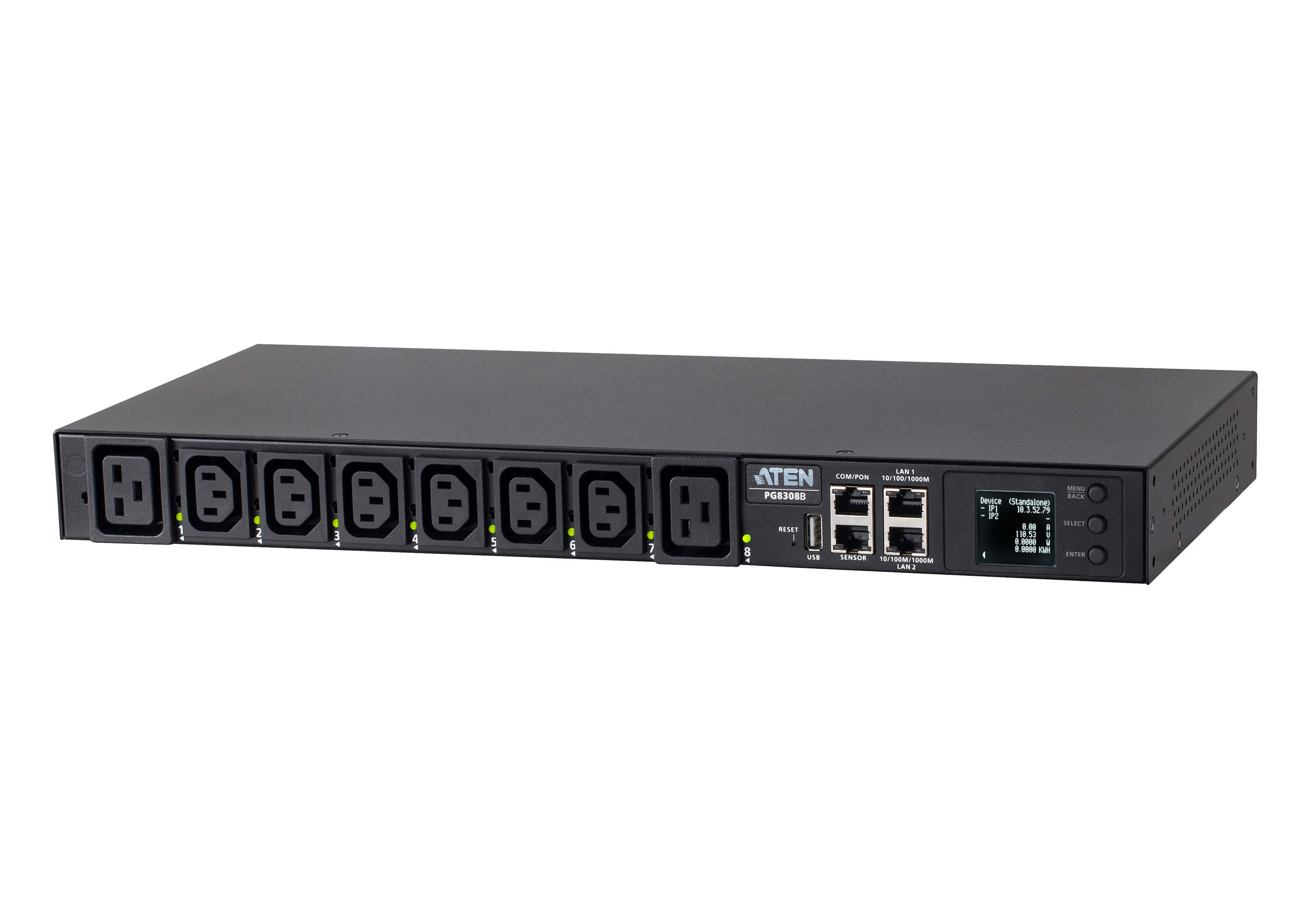 32A 8-OUTLET 1U OUTLET-MET & SWITCH