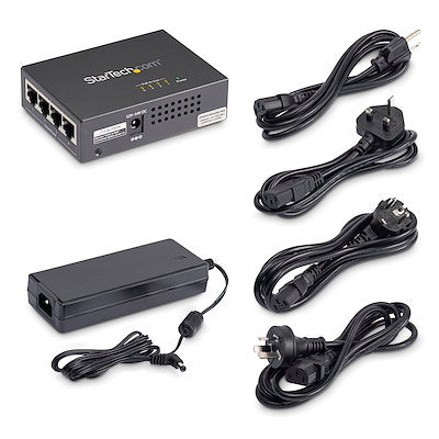 StarTech.com 4Pt GbE PoE Injector