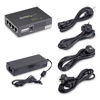StarTech.com 4Pt GbE PoE Injector