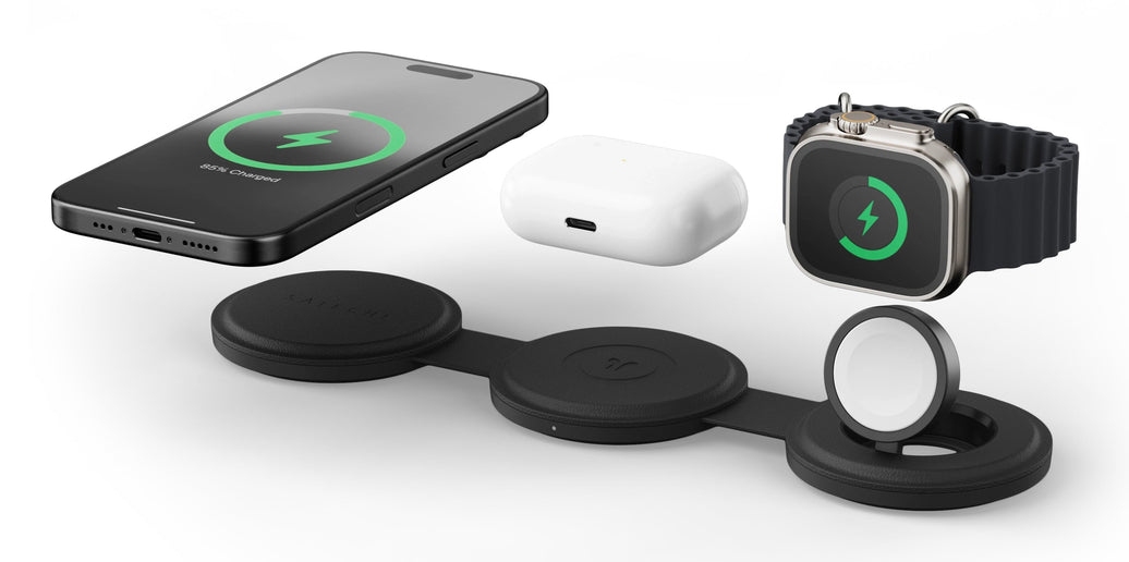 Satechi OntheGo 3-in-1 W-Charger (Black)