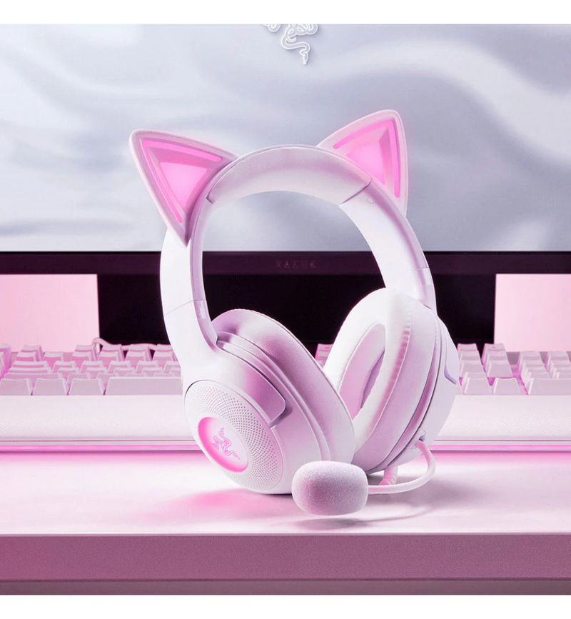 RAZER KRAKEN KITTY V2 GAMING HEADSET WHI