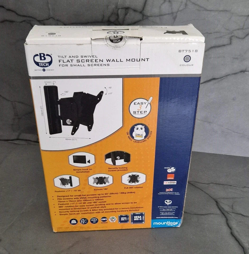 BT7518/B WM TILT AND SWIVEL VESA100